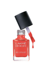 Lakmé Absolute Gel Stylist Nail Color, Coral Rush, 12ml